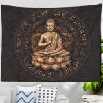 Tapisserie Mandala En Polyester Pour Chambre À Coucher
